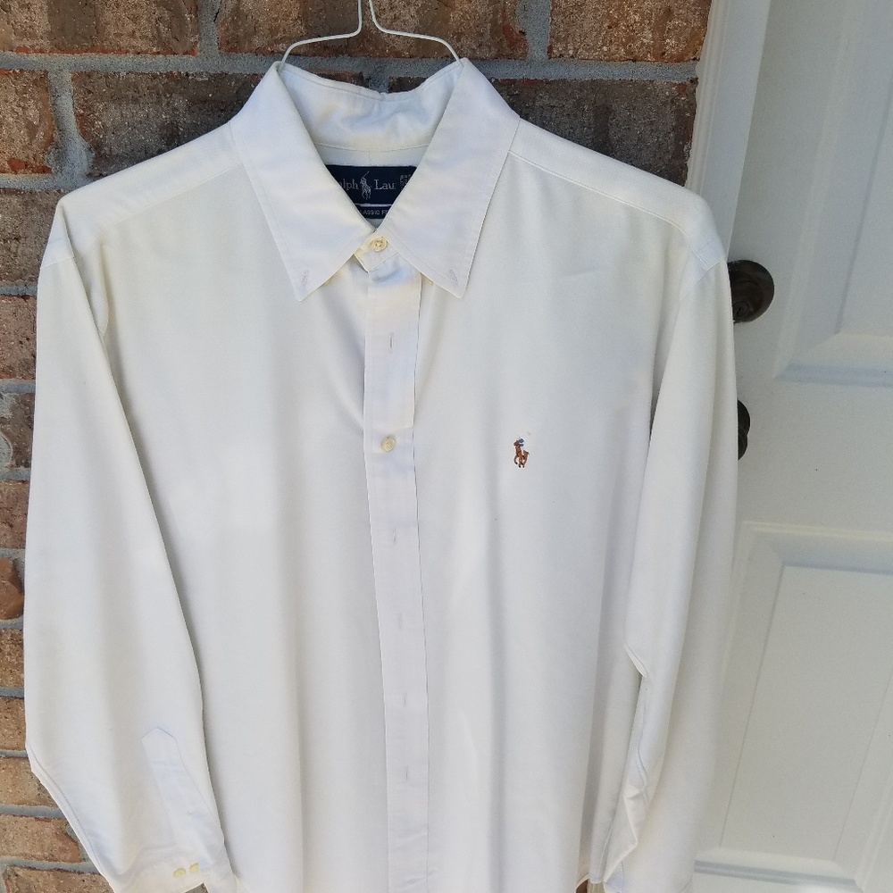 Polo button up white 16 neck size 34/35